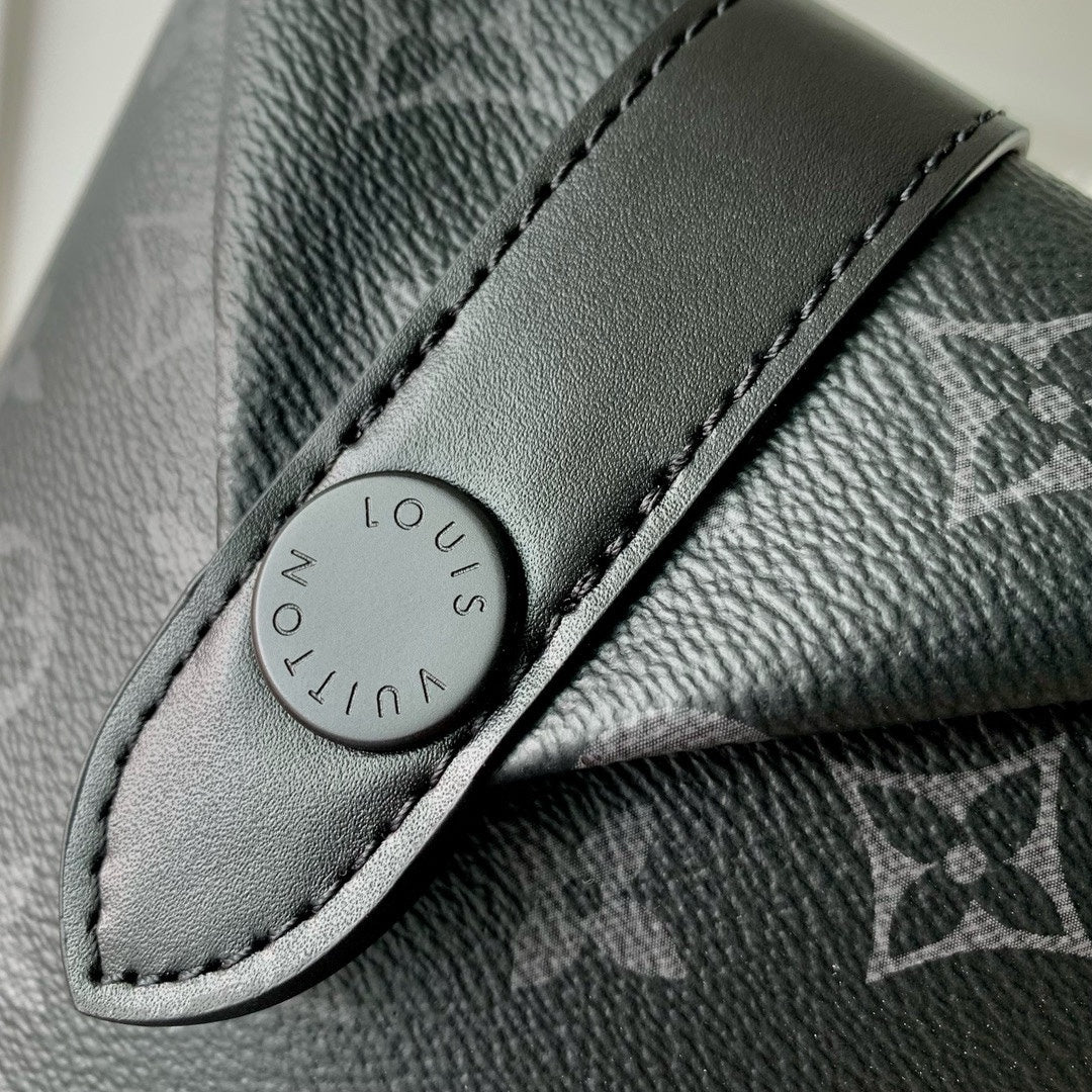 Louis Vuitton Nano Steamer Messenger Bag Monogram Eclipse Canvas
