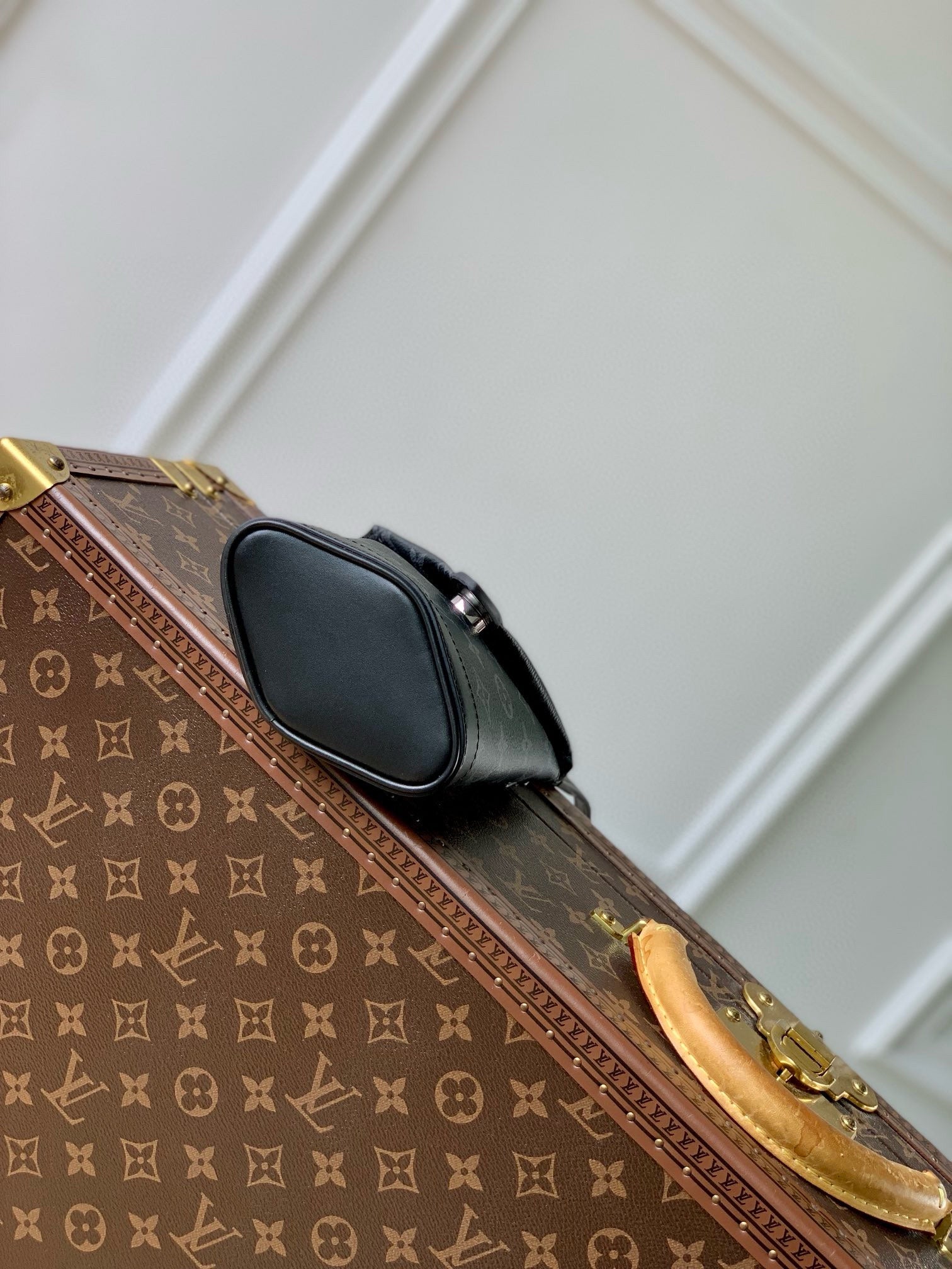 Louis Vuitton Nano Steamer Messenger Bag Monogram Eclipse Canvas