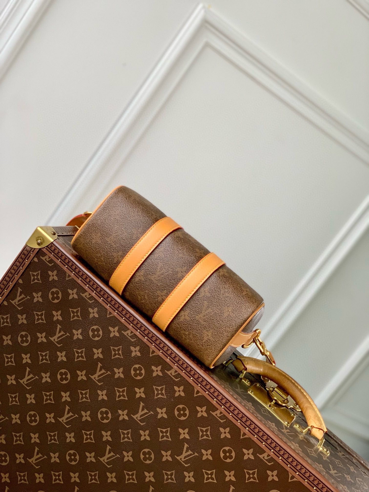 Louis Vuitton Monogram Nano Papillon Handbag and Alzer Trunk Set