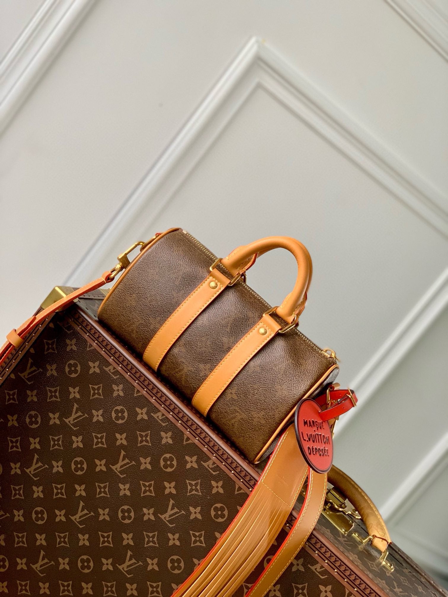 Louis Vuitton Monogram Nano Papillon Handbag and Alzer Trunk Set