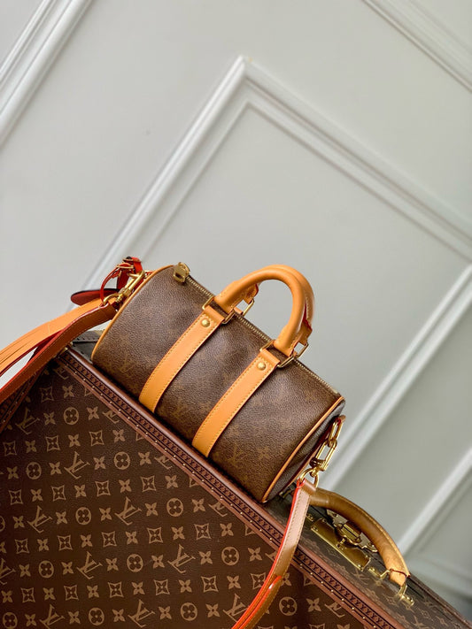 Louis Vuitton Monogram Nano Papillon Handbag and Alzer Trunk Set