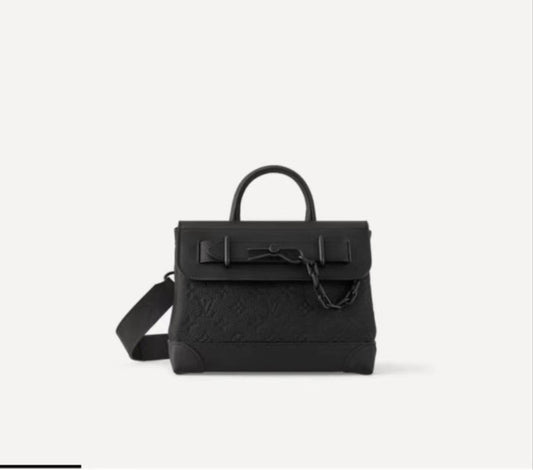 Louis Vuitton Steamer Wearable Wallet - Black Monogram Taurillon Leather