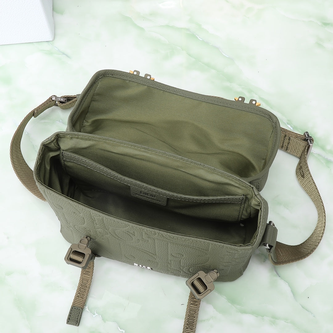 Dior Safari Messenger Bag Olive Green Oblique Canvas