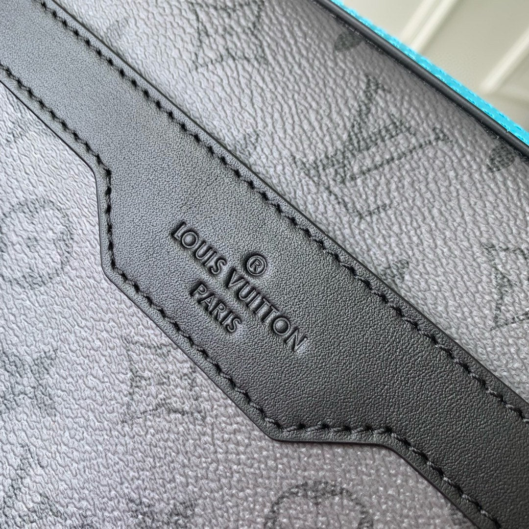 Louis Vuitton Trio Messenger Monogram Eclipse Grey with Turquoise Accents