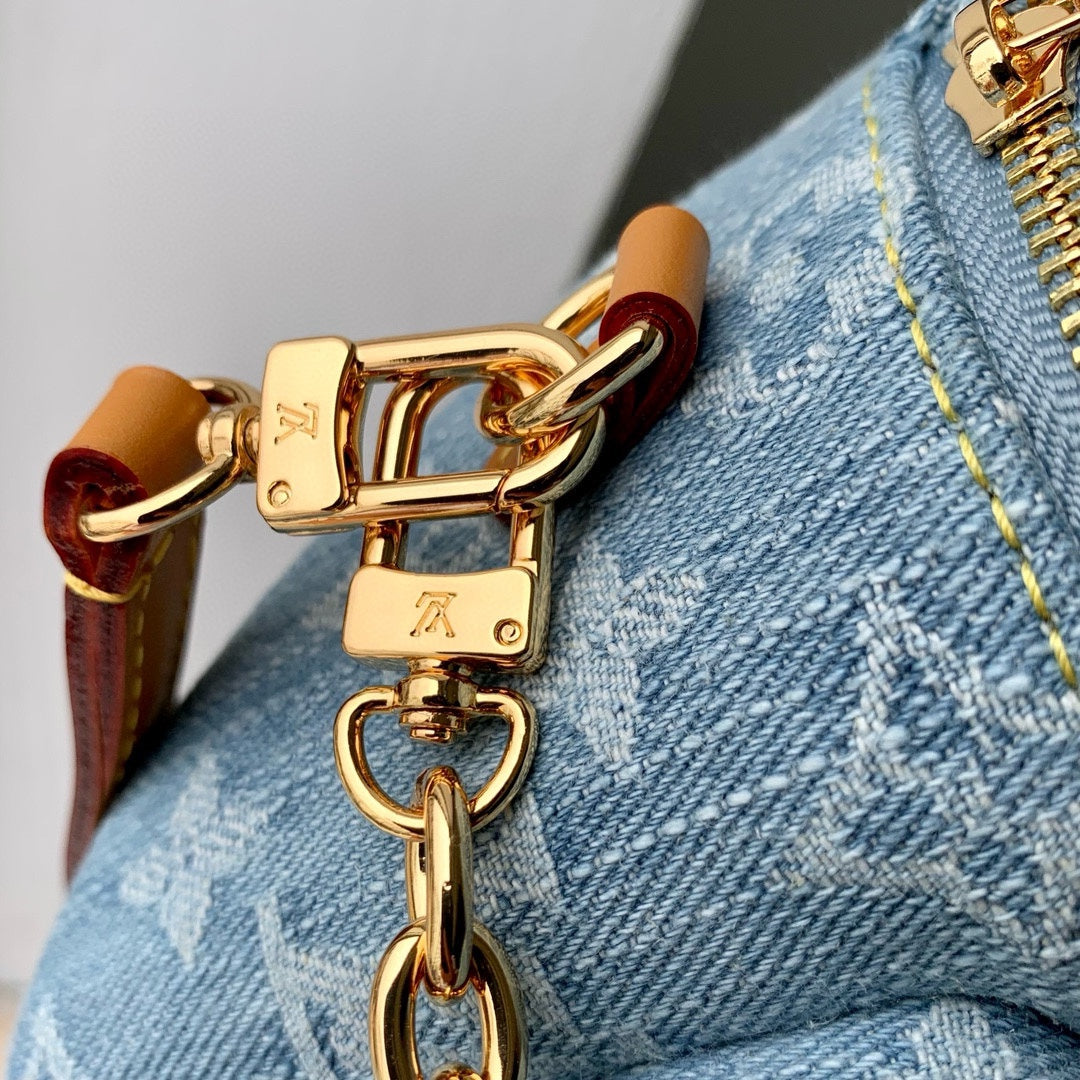 Louis Vuitton Mini Bumbag Monogram Denim Blue