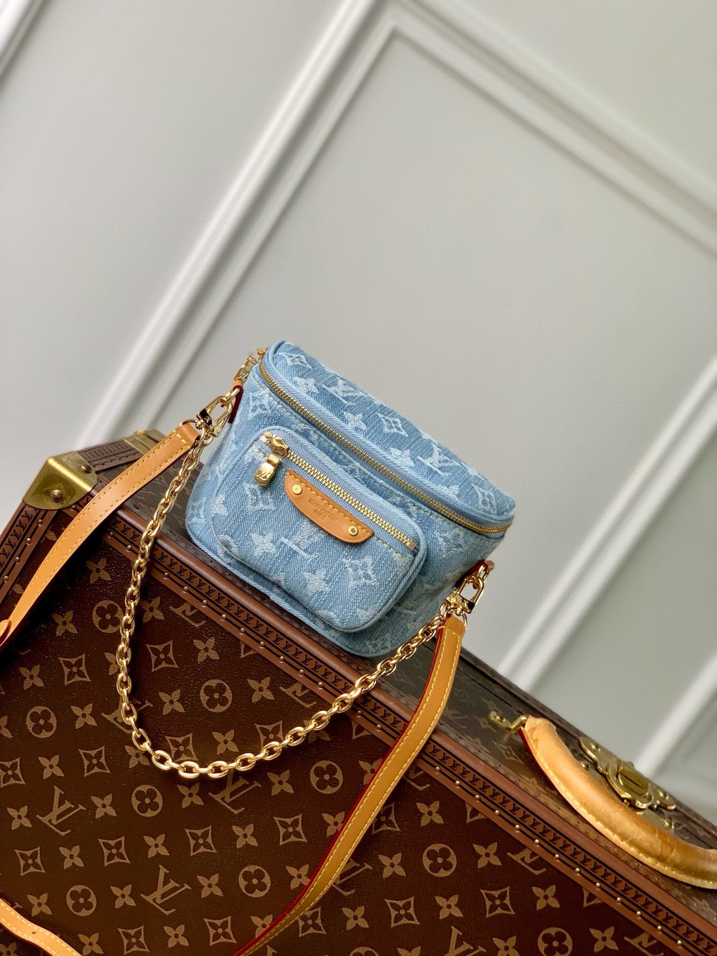 Louis Vuitton Mini Bumbag Monogram Denim Blue