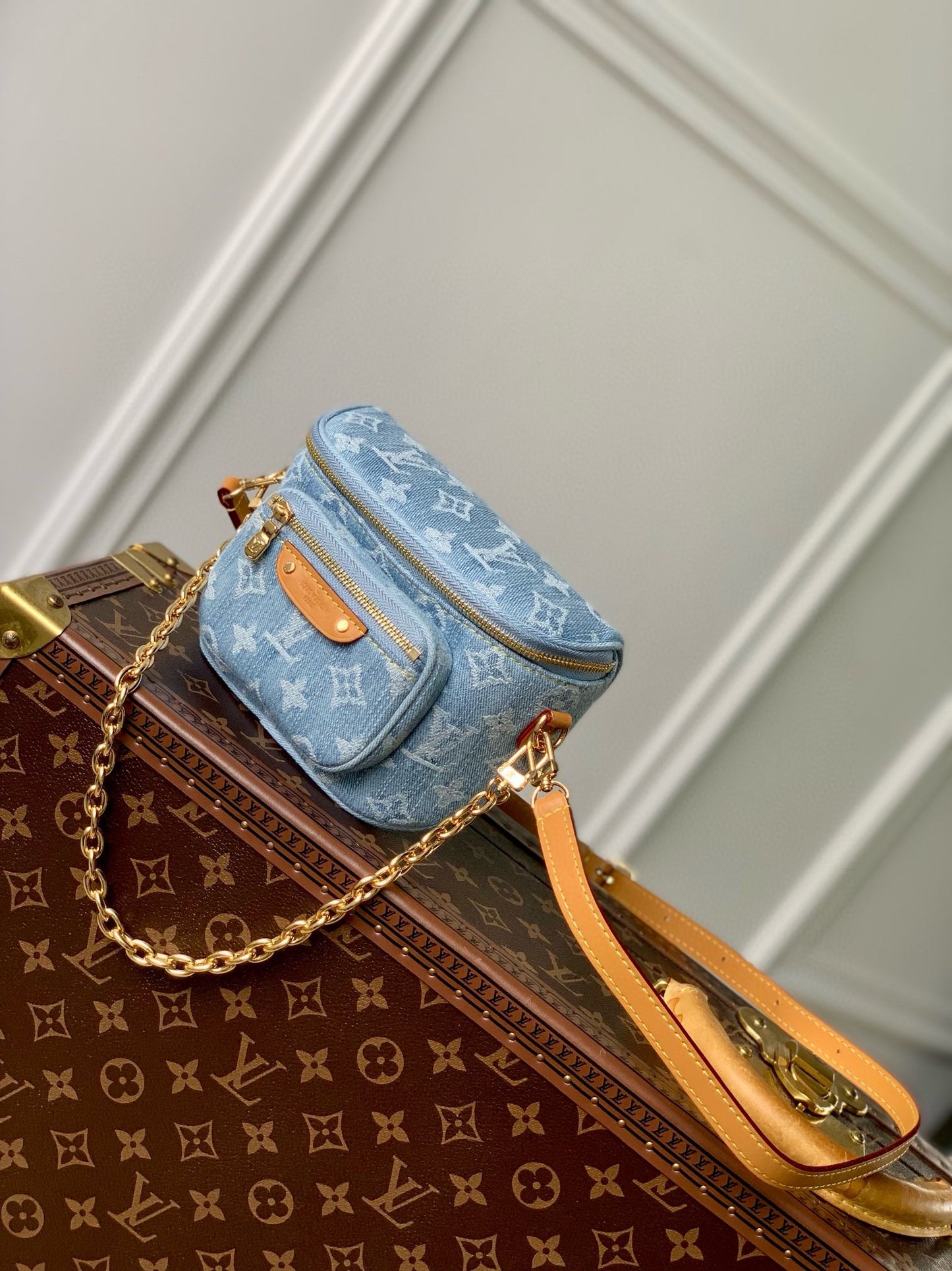 Louis Vuitton Mini Bumbag Monogram Denim Blue
