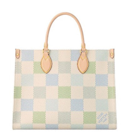 Louis Vuitton Onthego MM Bag Damier Lichen Coated Canvas - By The Pool Collection