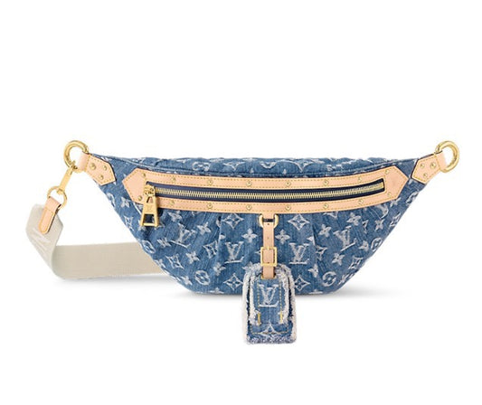 Louis Vuitton Monogram Denim High Rise Belt Bag - Blue