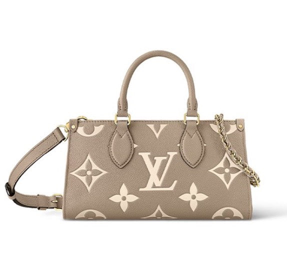 Louis Vuitton OnTheGo East West Bicolor Monogram Empreinte Leather Handbag - Tourterelle / Crème
