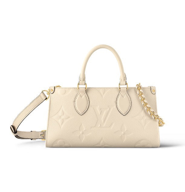 Louis Vuitton Palais East West Monogram Empreinte Leather Handbag - Cream