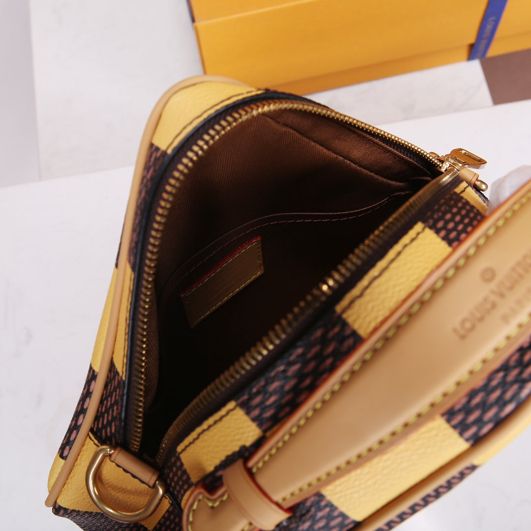 Louis Vuitton Virgil Abloh Damier Diamond Crossbody Bag - Yellow/Brown