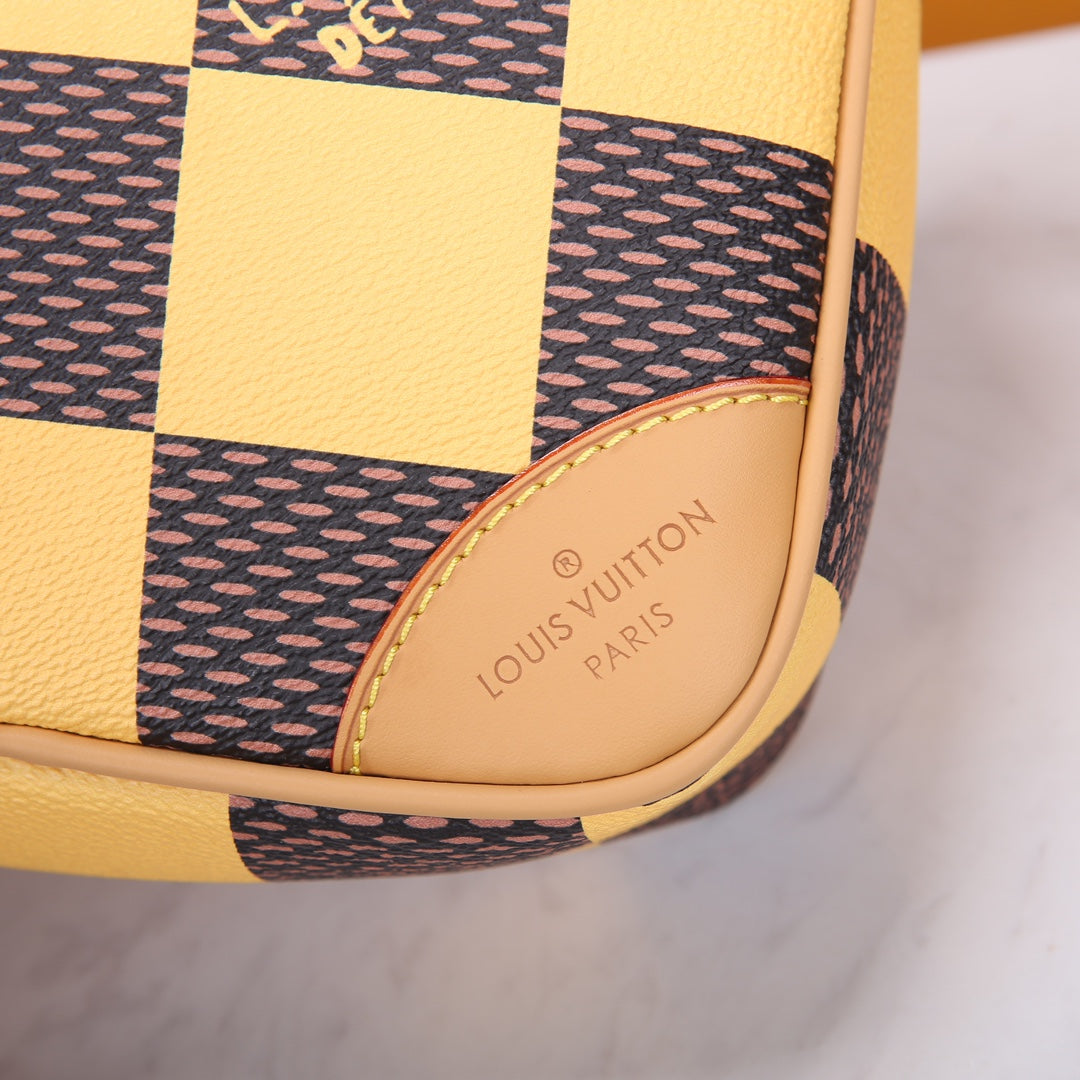 Louis Vuitton Virgil Abloh Damier Diamond Crossbody Bag - Yellow/Brown
