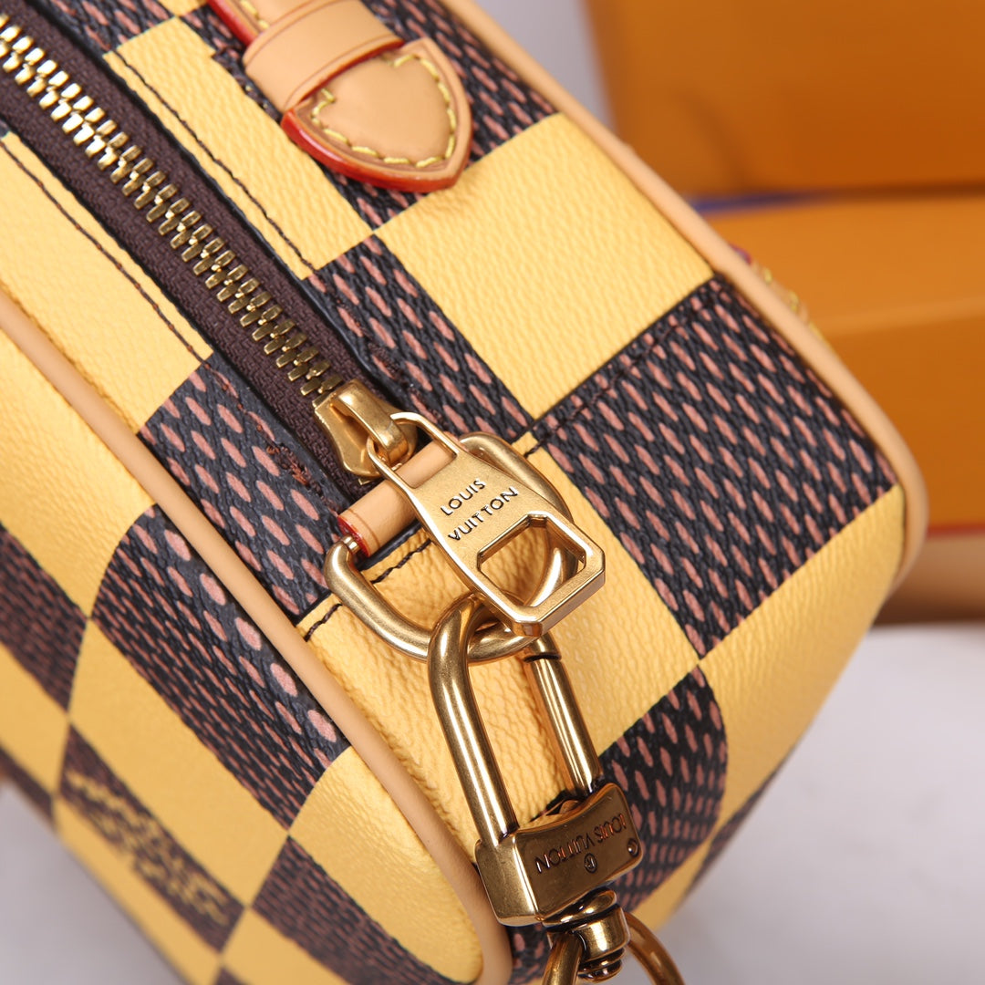 Louis Vuitton Virgil Abloh Damier Diamond Crossbody Bag - Yellow/Brown