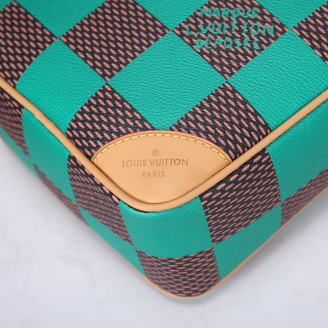 Louis Vuitton Chess Messenger Bag - Green and Brown Damier Canvas
