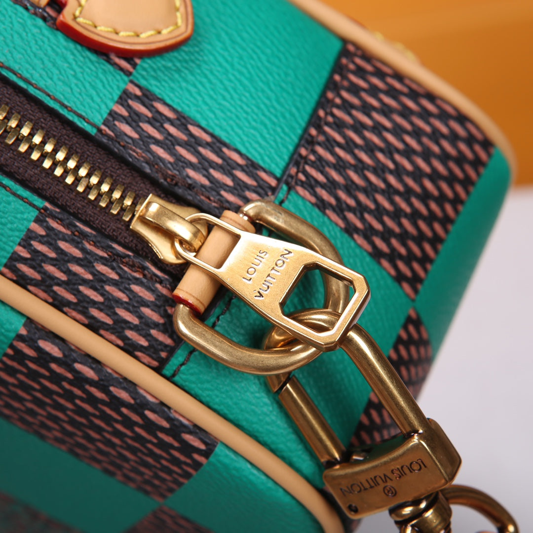Louis Vuitton Chess Messenger Bag - Green and Brown Damier Canvas
