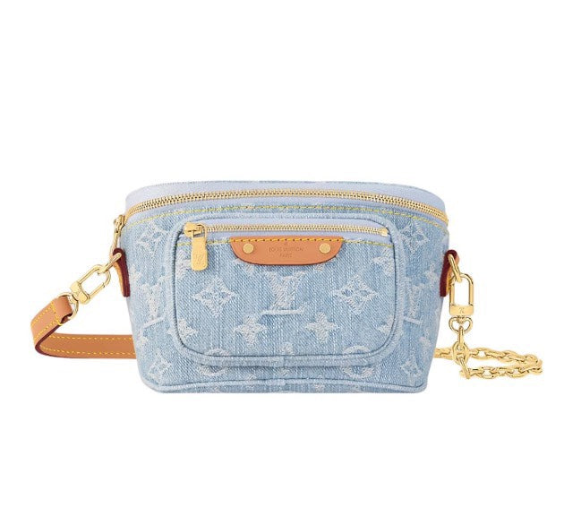 Louis Vuitton Mini Bumbag Monogram Denim Blue