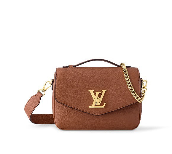 Louis Vuitton Lockme Tender Cognac Grained Calfskin Leather Crossbody Bag