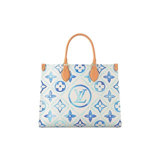 Louis Vuitton Escale Onthego GM Monogram Canvas Tote Bag Blue