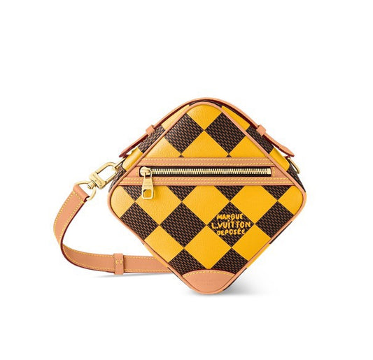 Louis Vuitton Virgil Abloh Damier Diamond Crossbody Bag - Yellow/Brown