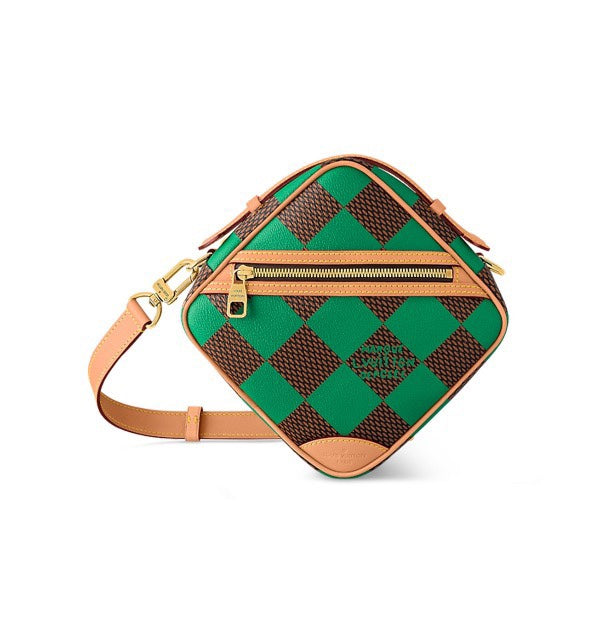 Louis Vuitton Chess Messenger Bag - Green and Brown Damier Canvas