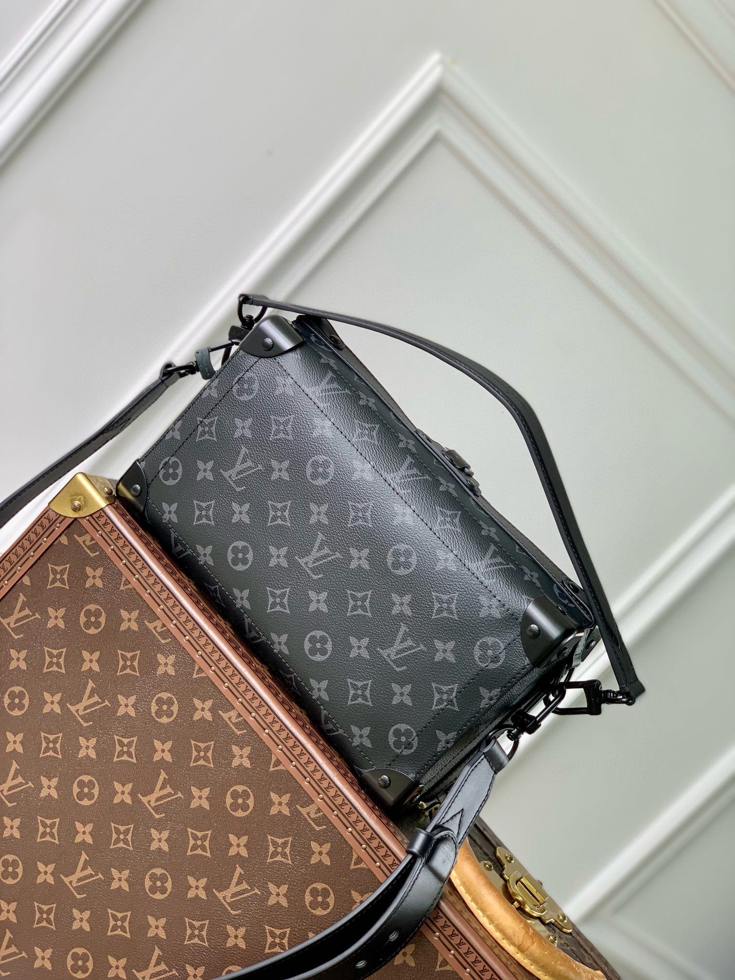 Luxury Monogram Soft Trunk Crossbody Bag - Designer Style Messenger Handbag