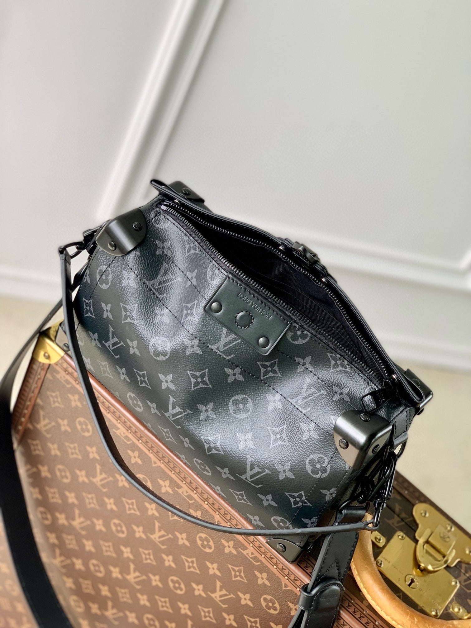 Luxury Monogram Soft Trunk Crossbody Bag - Designer Style Messenger Handbag