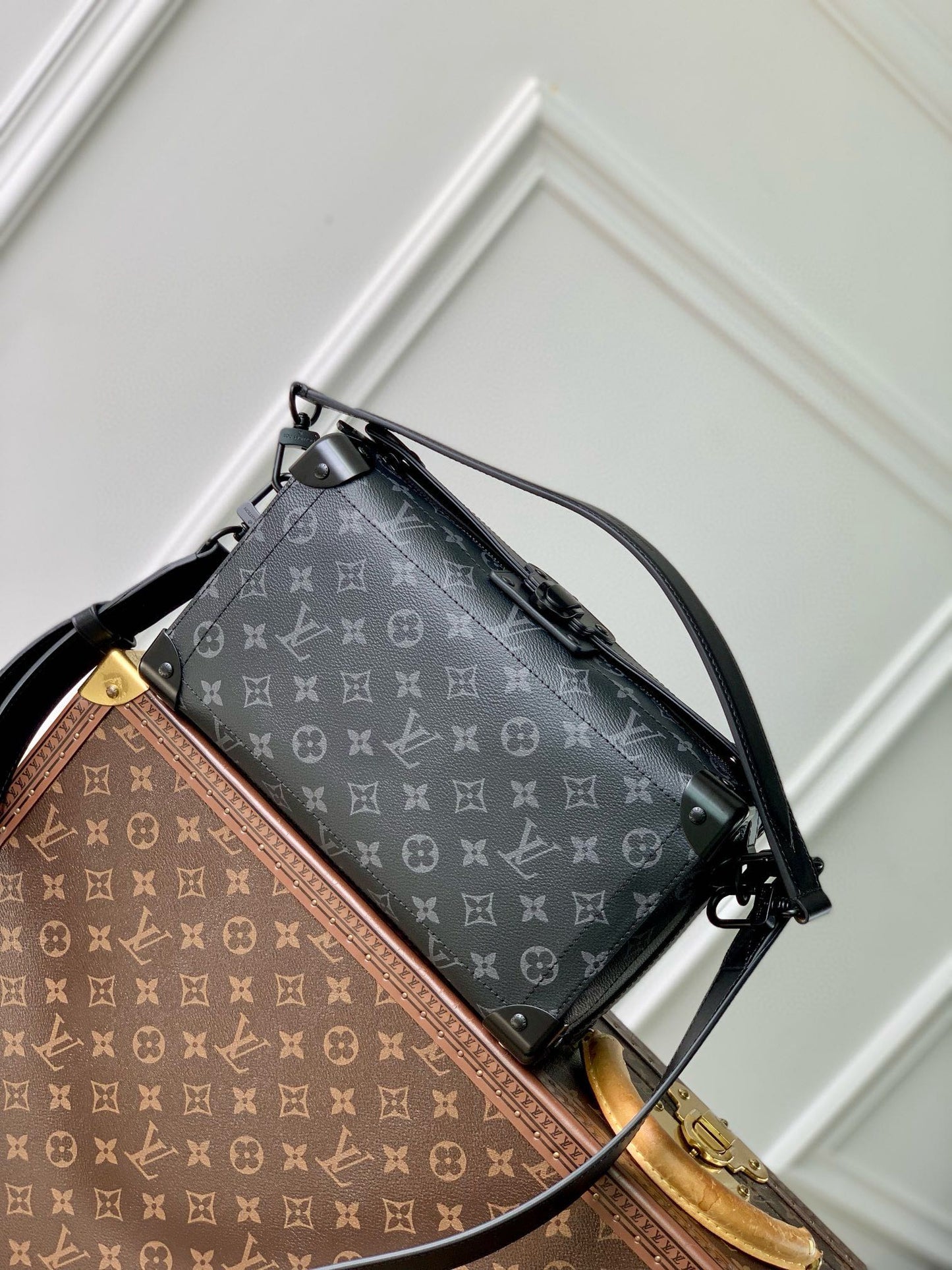 Luxury Monogram Soft Trunk Crossbody Bag - Designer Style Messenger Handbag