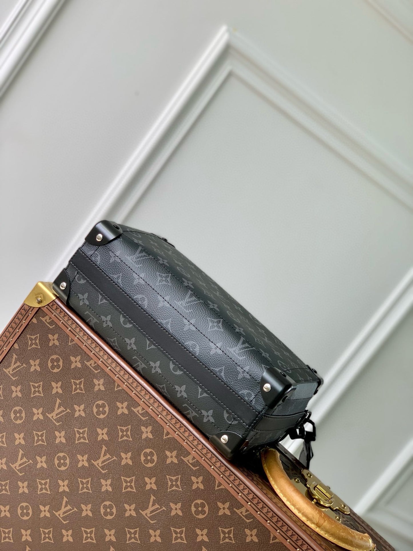 Luxury Monogram Soft Trunk Crossbody Bag - Designer Style Messenger Handbag