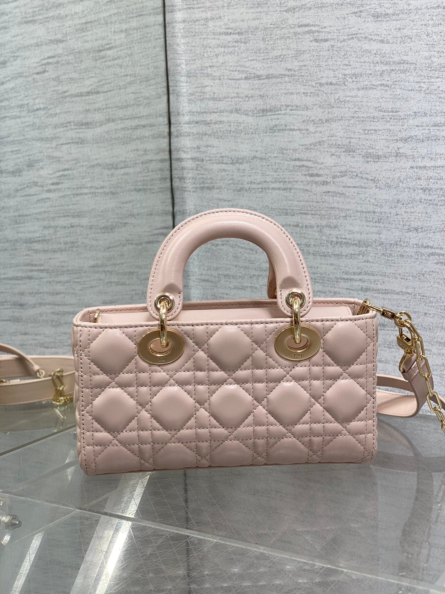 Christian Dior Lady D-Joy Bag - Light Pink Cannage Lambskin