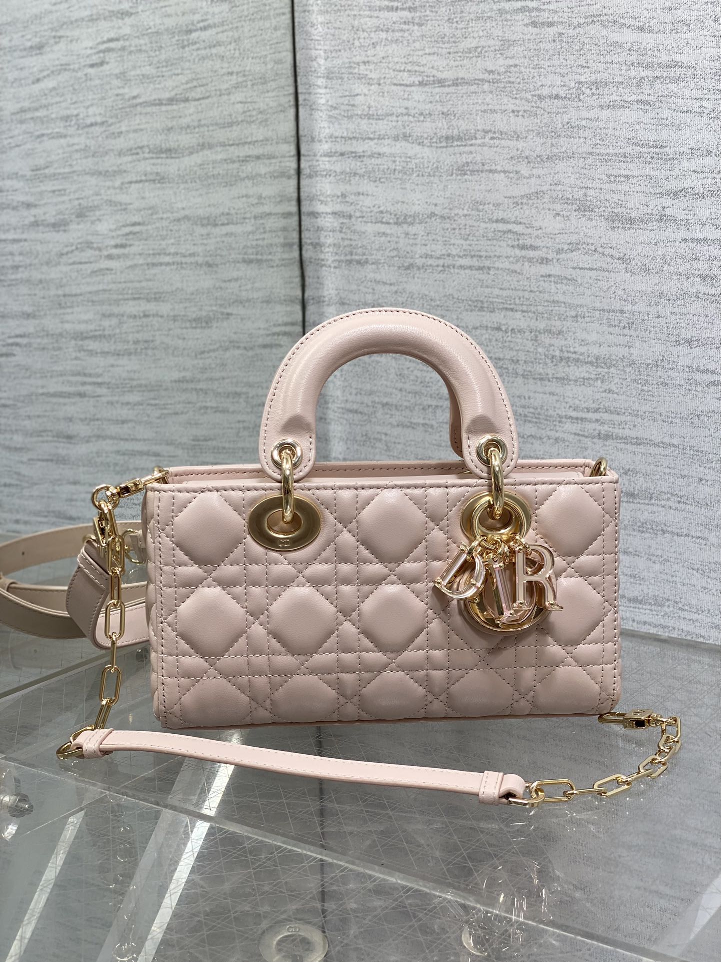 Christian Dior Lady D-Joy Bag - Light Pink Cannage Lambskin