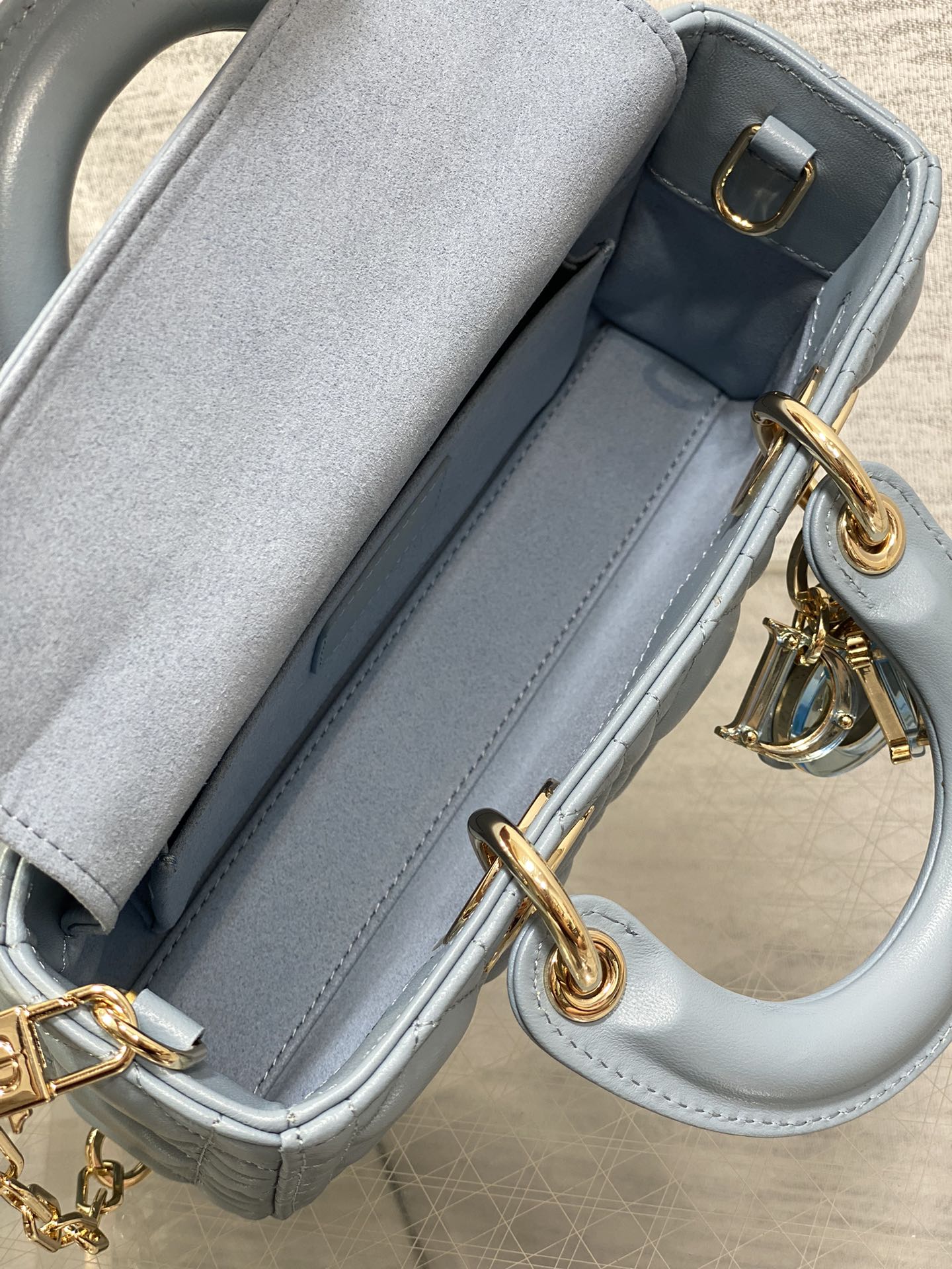 Christian Dior Lady D-Joy Bag - Cloud Blue Cannage Lambskin
