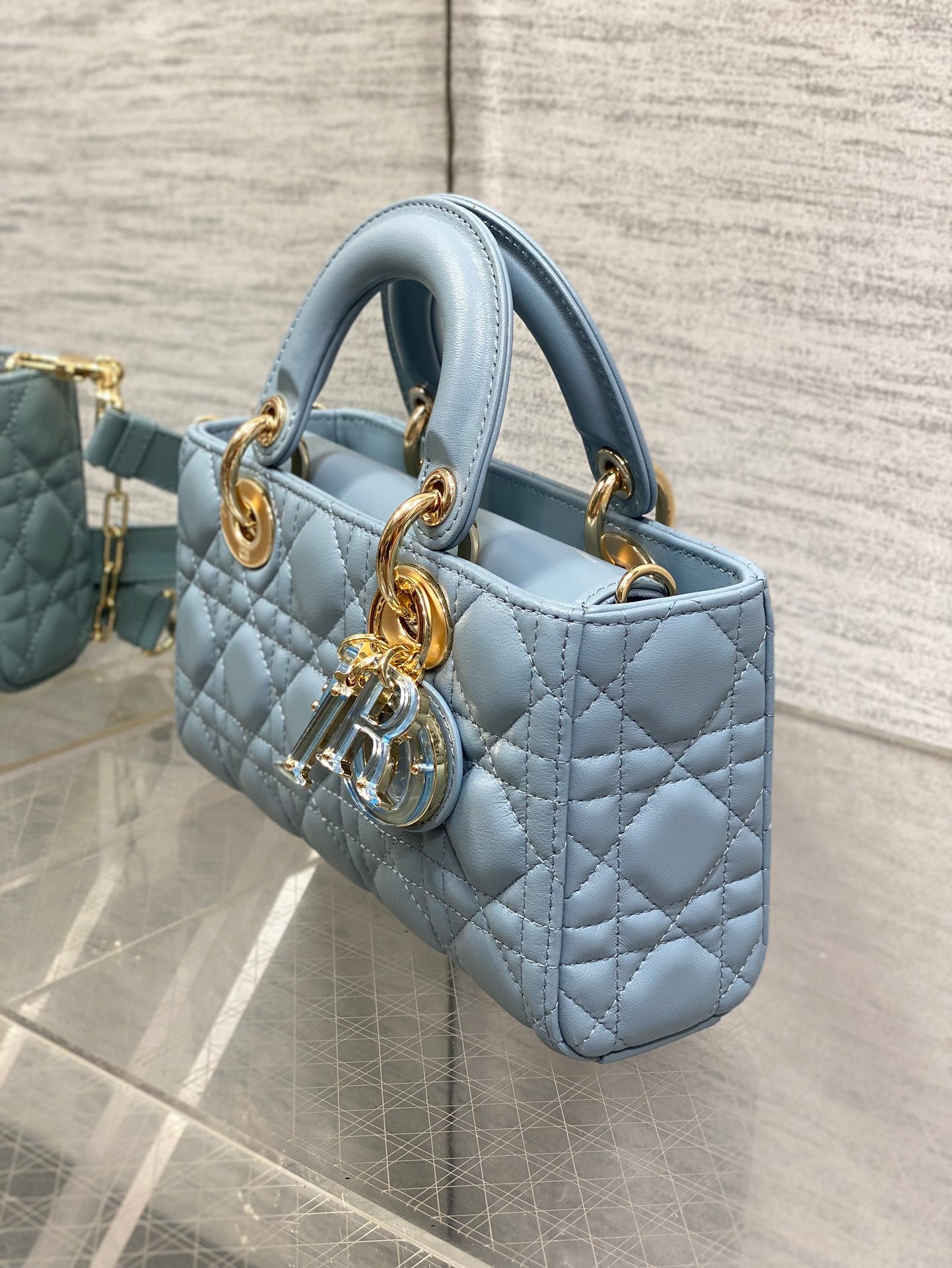 Christian Dior Lady D-Joy Bag - Cloud Blue Cannage Lambskin