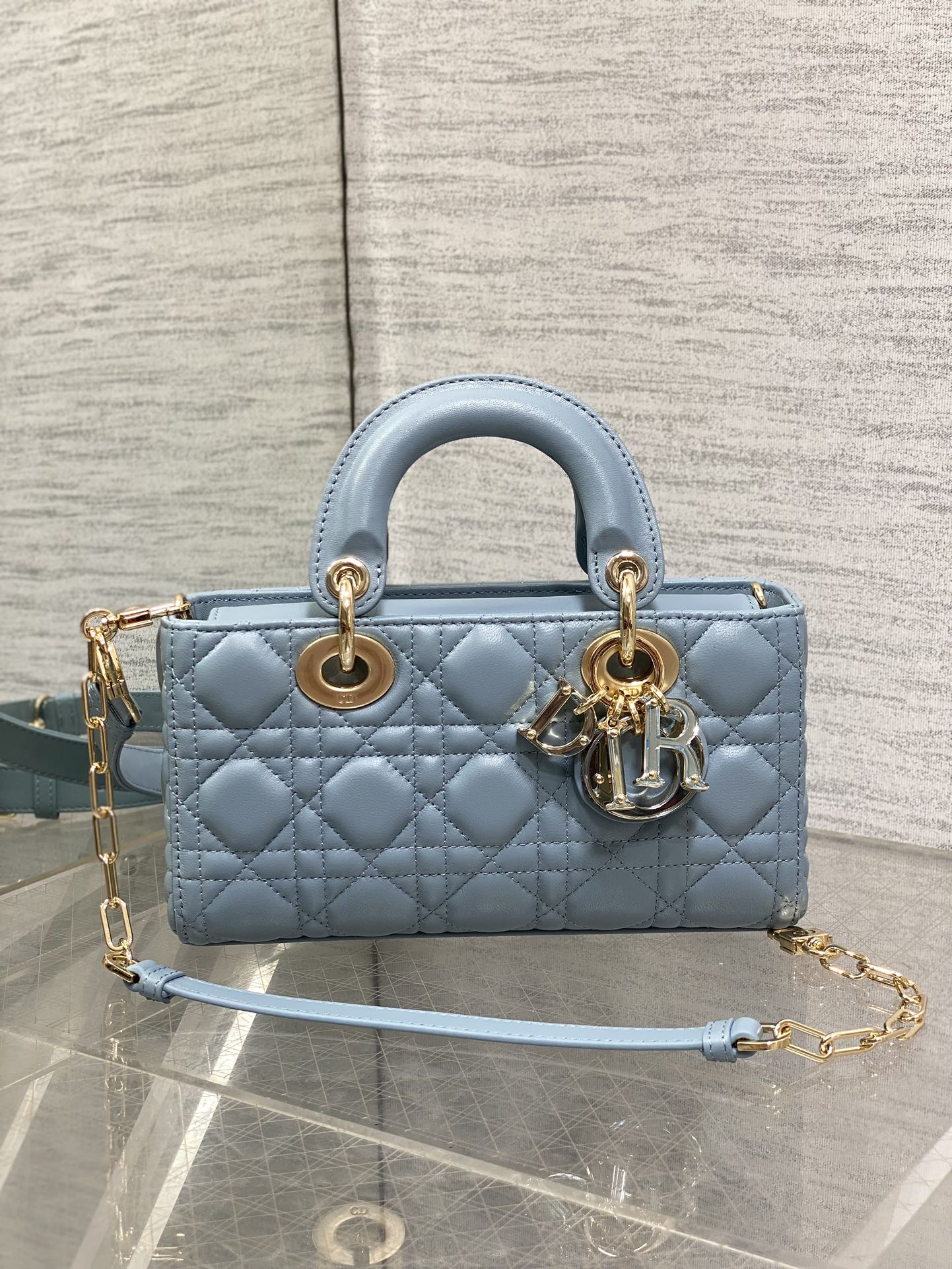 Christian Dior Lady D-Joy Bag - Cloud Blue Cannage Lambskin