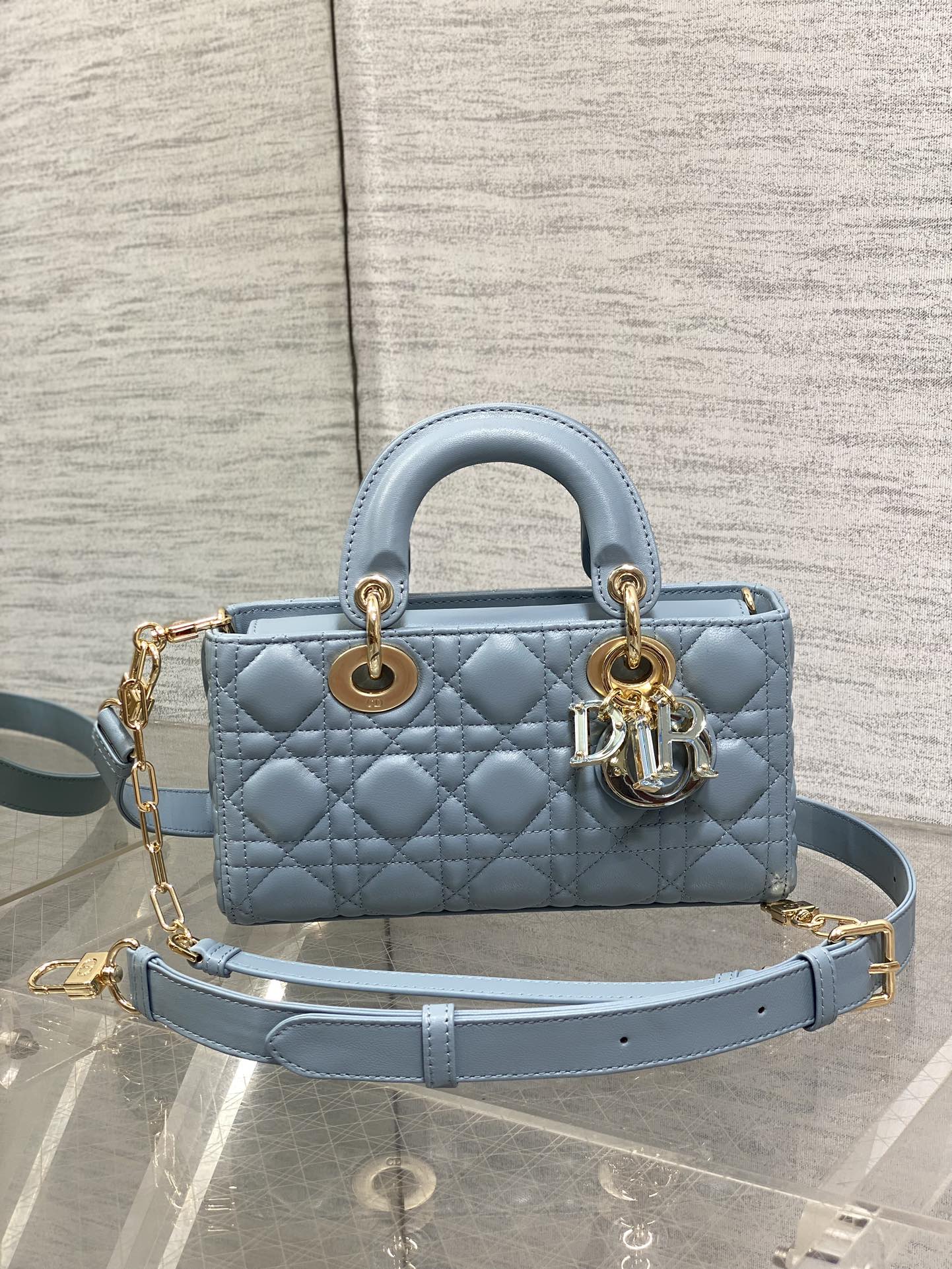 Christian Dior Lady D-Joy Bag - Cloud Blue Cannage Lambskin