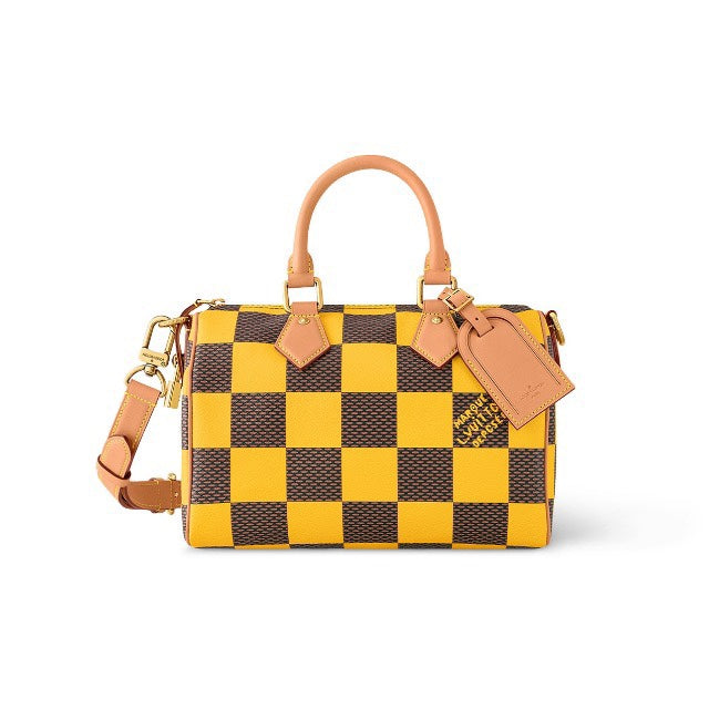 Louis Vuitton Speedy Bandoulière 25 Damier Heritage Yellow/Brown Handbag