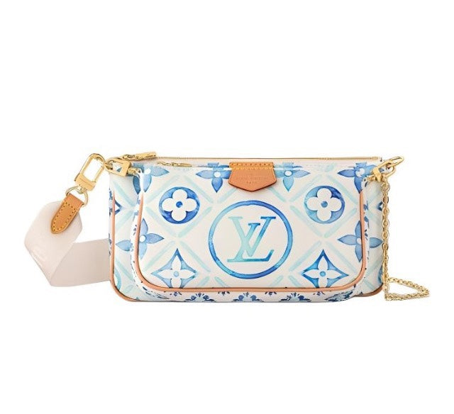 Louis Vuitton By The Pool Multi Pochette Accessoires - Blue Watercolor Monogram Canvas Bag