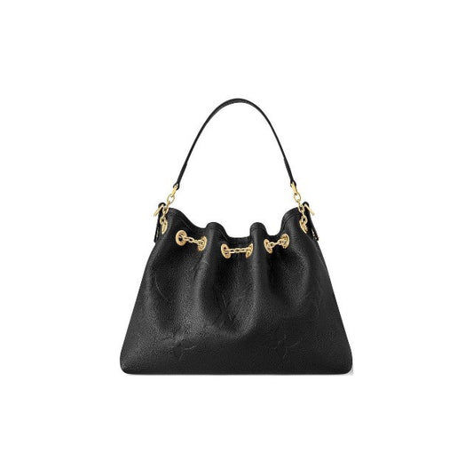 Louis Vuitton Monogram Empreinte Leather Hobo Bag - Black