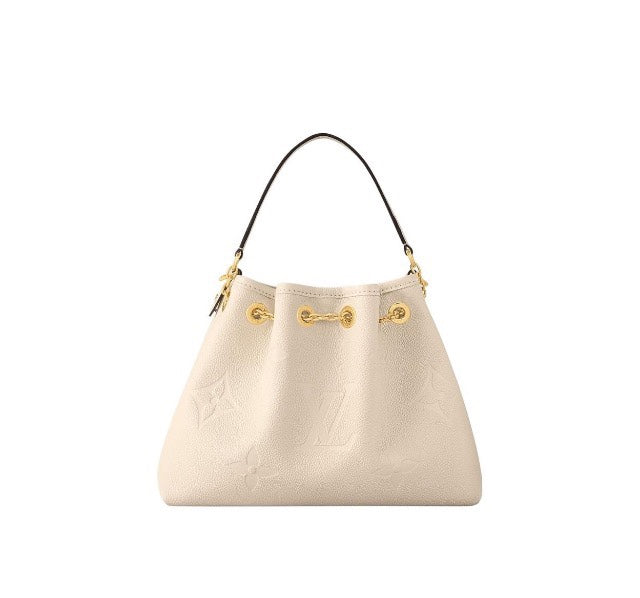 Louis Vuitton Muria Bucket Bag Monogram Mahina Perforated Leather Cream