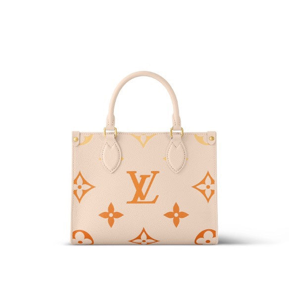 Louis Vuitton OnTheGo PM Monogram Empreinte Leather Tote Bag - Cream Gradient