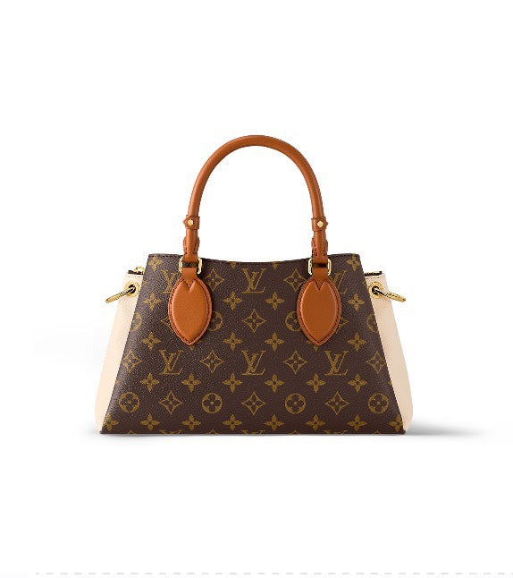 Louis Vuitton Vaugirard Monogram Canvas Leather Handbag - Creme & Caramel