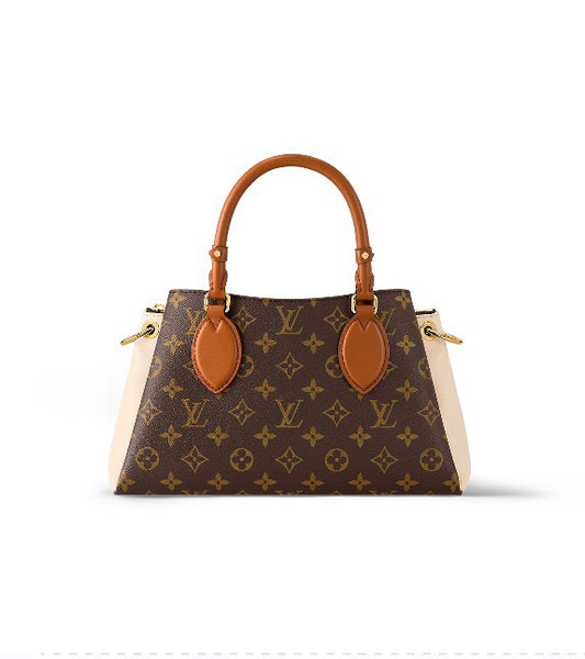 Louis Vuitton Vaugirard Monogram Canvas Leather Handbag - Creme &amp; Caramel