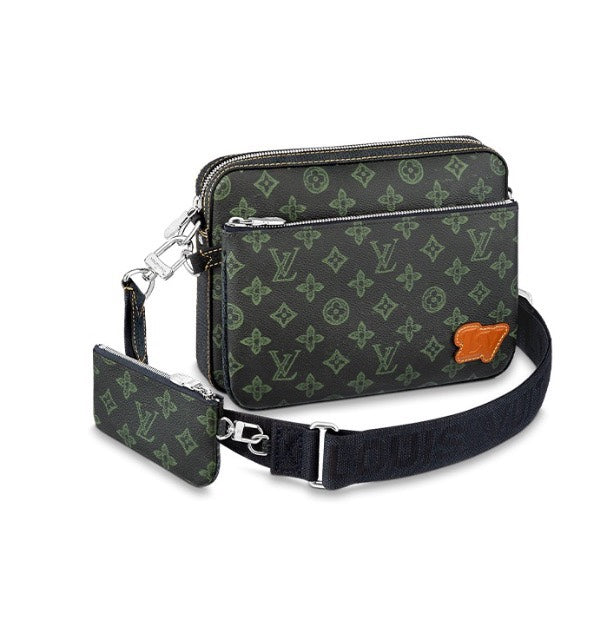 Louis Vuitton x Nigo Trio Messenger Bag - Green Monogram Eclipse Canvas