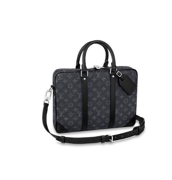 Louis Vuitton Porte-Documents Voyage PM Monogram Eclipse Canvas Briefcase