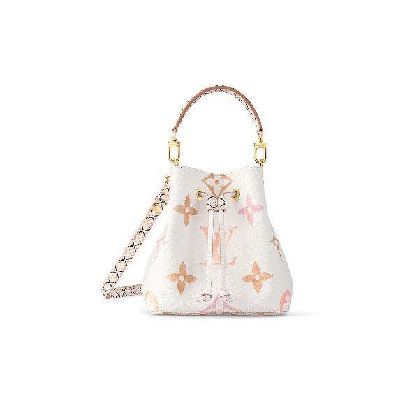 Louis Vuitton NéoNoé BB Bucket Bag - White & Pink Gradient Monogram Canvas