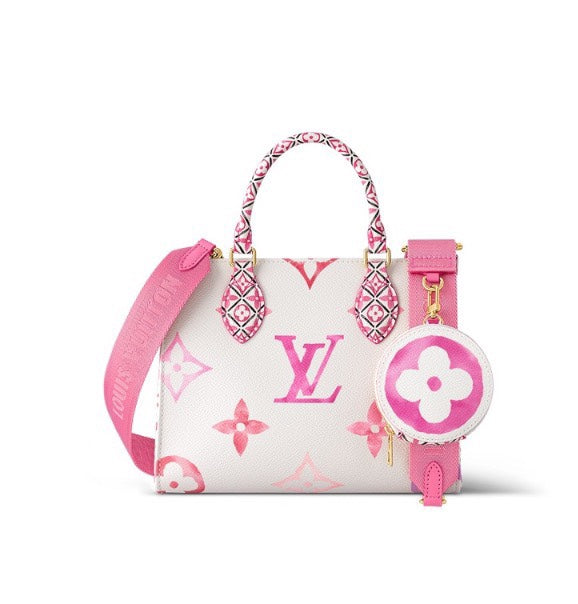 Louis Vuitton By The Pool OnTheGo PM Monogram Giant Canvas Pink & White Bag