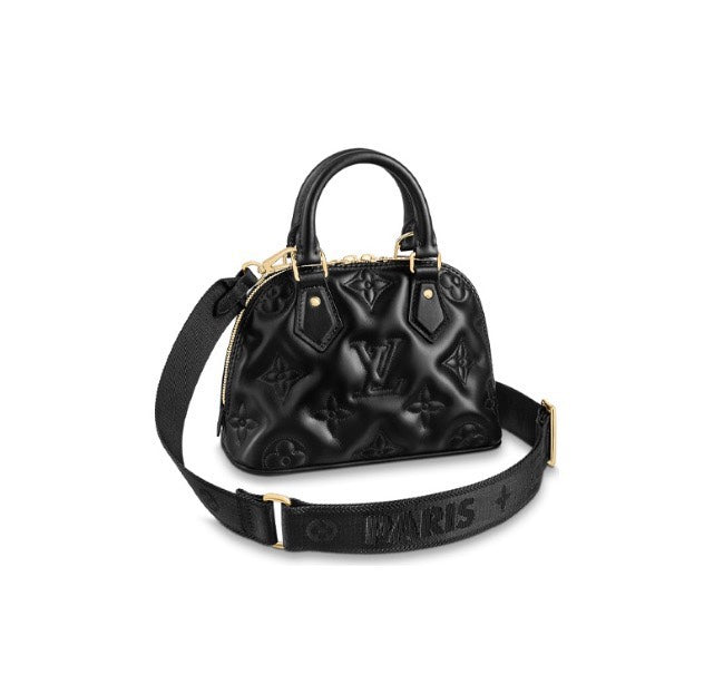 Louis Vuitton Alma BB Bubblegram Leather Handbag - Black