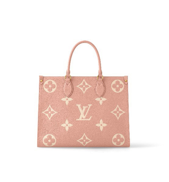 Louis Vuitton Onthego MM Monogram Empreinte Leather Tote Bag - Pink