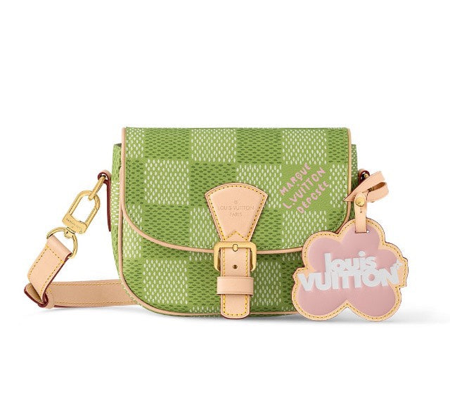 Louis Vuitton Nano Chantilly Damier Pop Green Canvas Bag