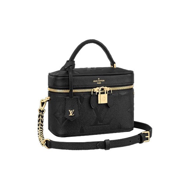 Louis Vuitton Vanity PM Monogram Empreinte Leather Handbag - Noir